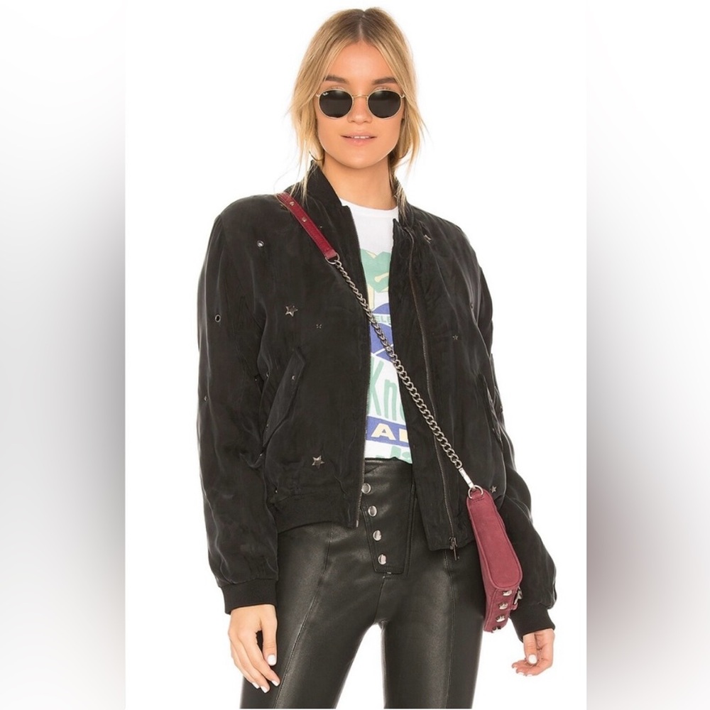 Rails Ace Star Studded Bomber Jacket. Size S - image 3